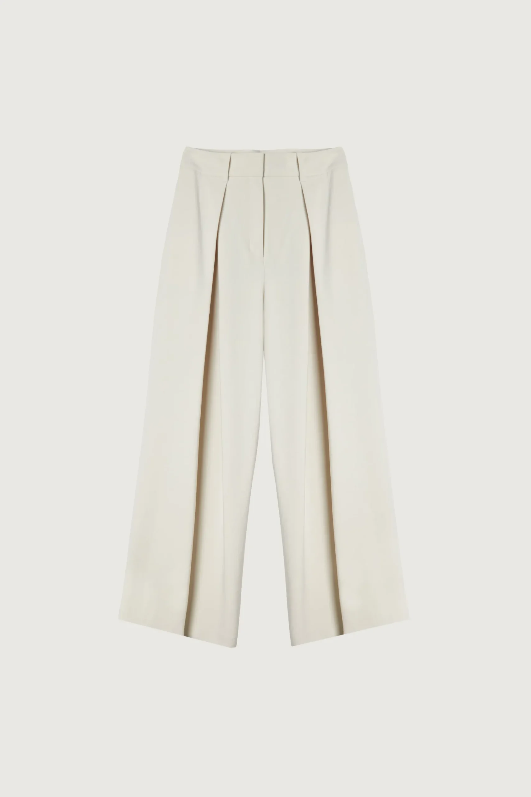 WIDE LEG PANT WITH FRONT PLEAT