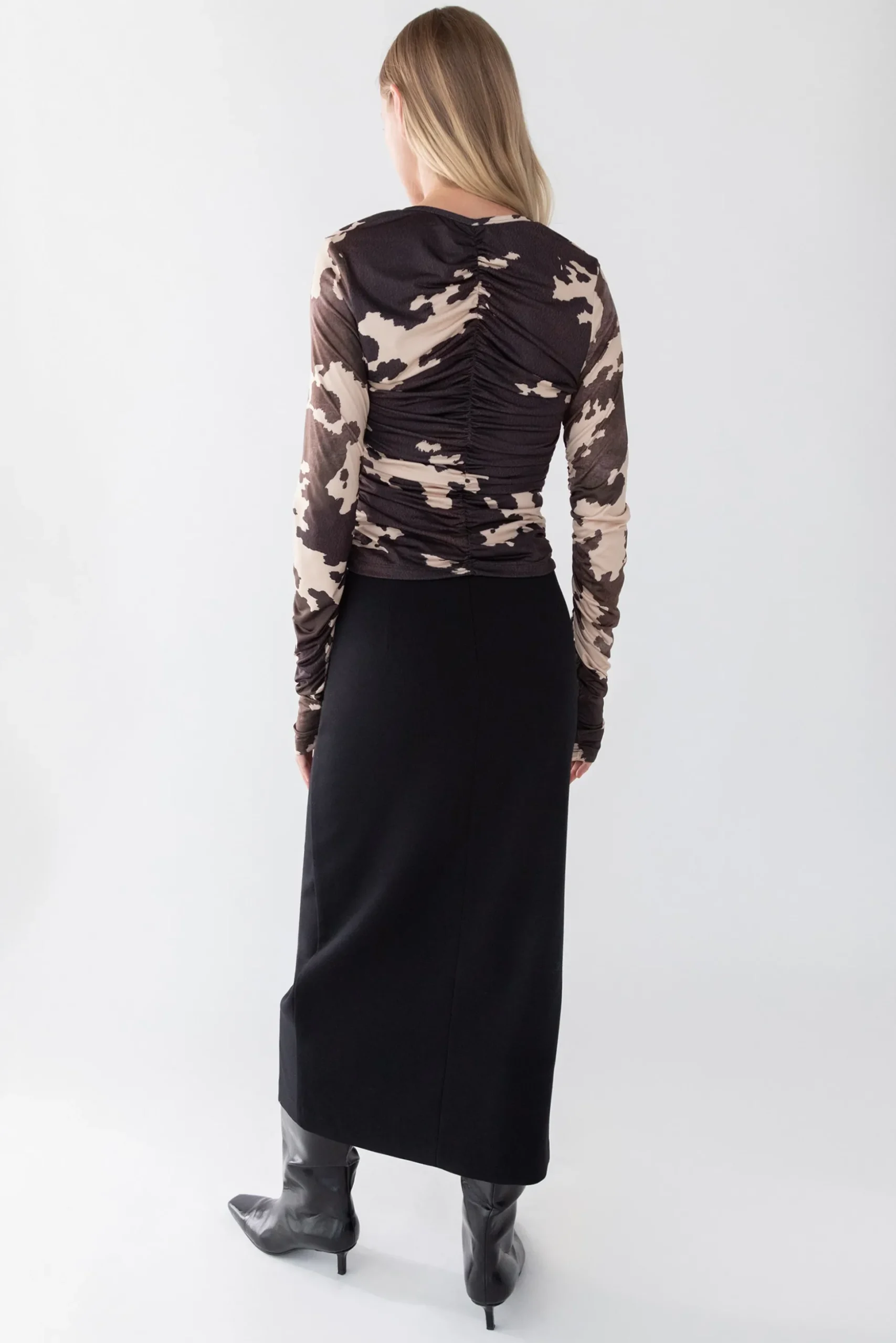 WRAP MAXI SUITING SKIRT